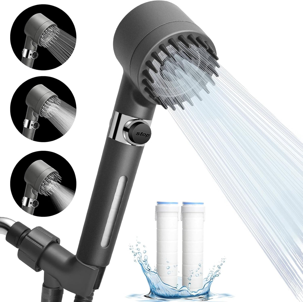 HydraZen – Ducha de Alta Presión 3 en 1 con Masajeador y Filtro